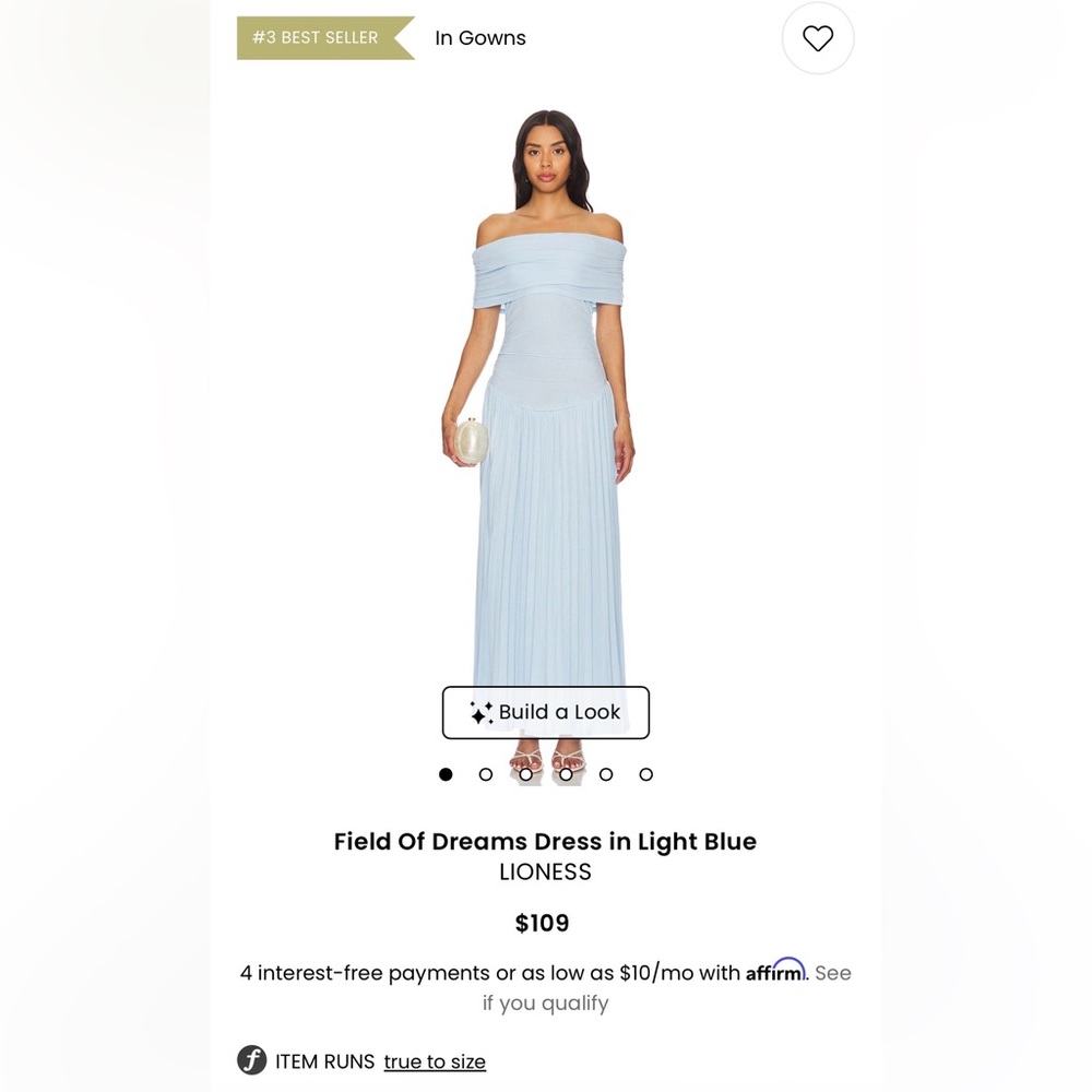 ONLY WORN ONCE Lioness Light Blue Off the Shoulder Dress